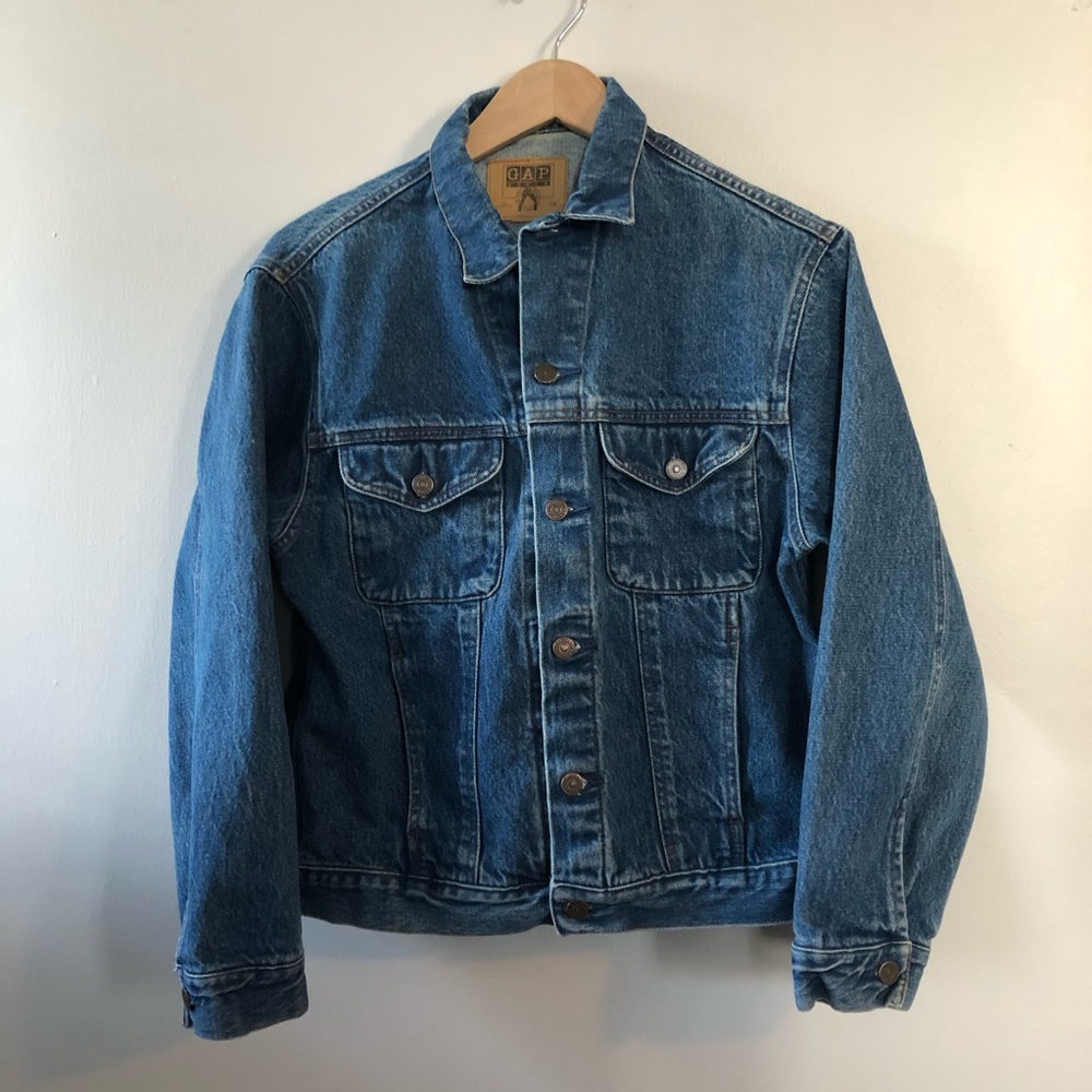 Classic Blue Denim Jacket VINTAGE Gap - Picture 4 of 8
